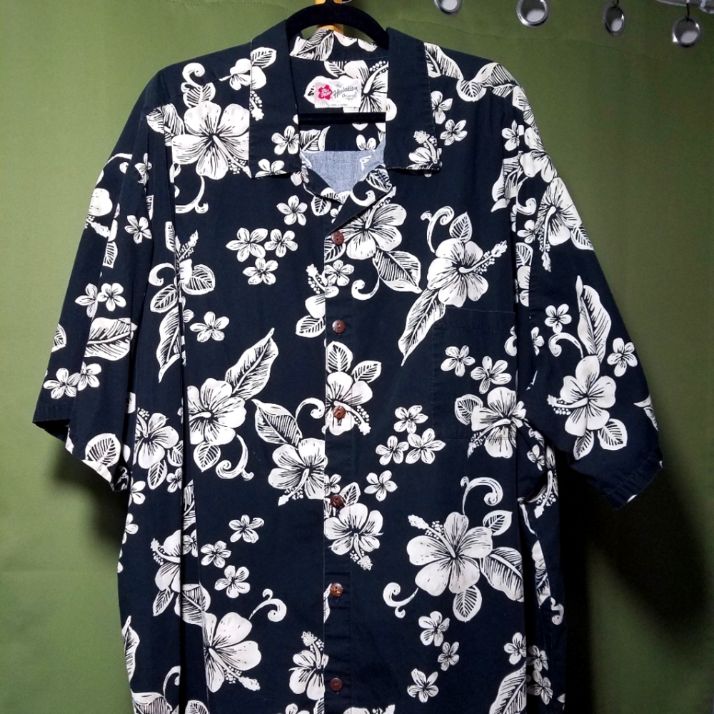 Mens Hilo Hattie 5xl Black Hibiscus